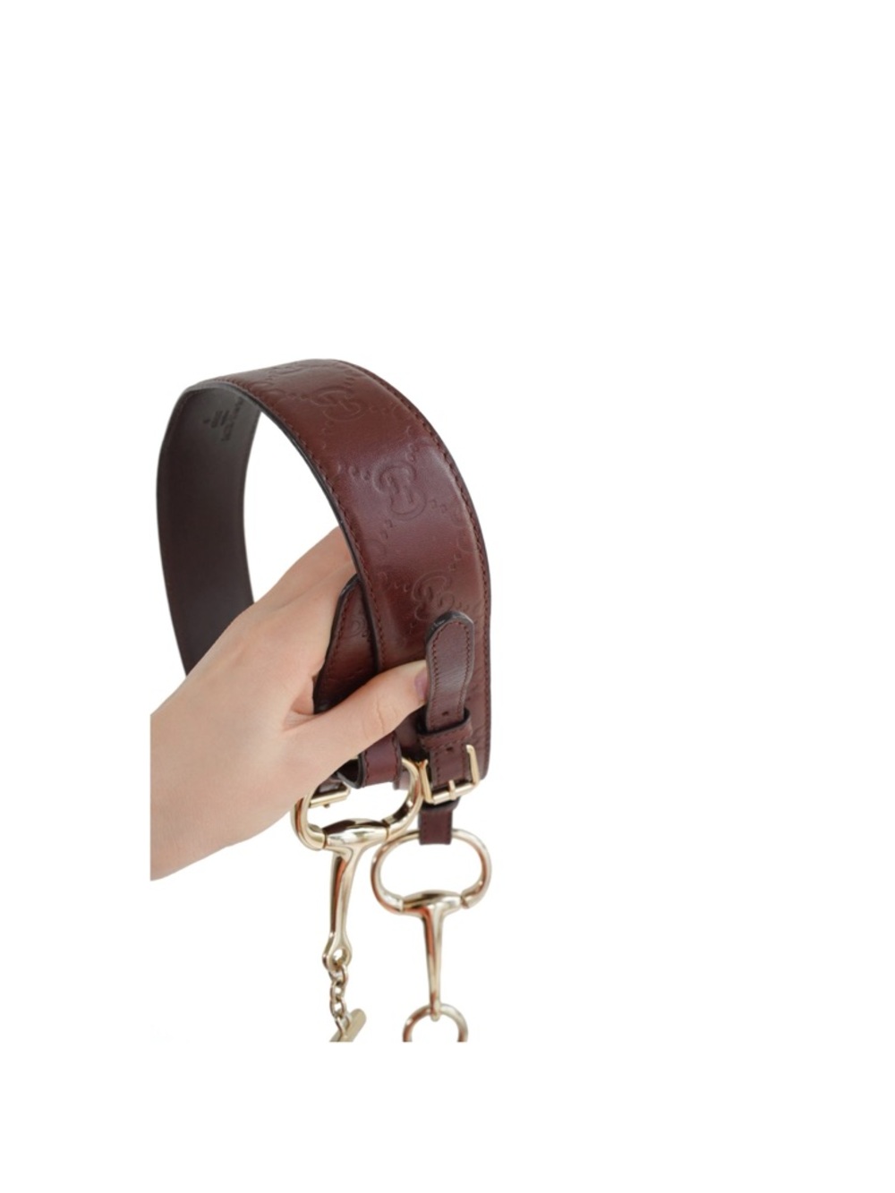 🖤GUCCI GUCCISSIMO Dark Brown Leather Beautiful Belt Size 95cm - Picture 5 of 5